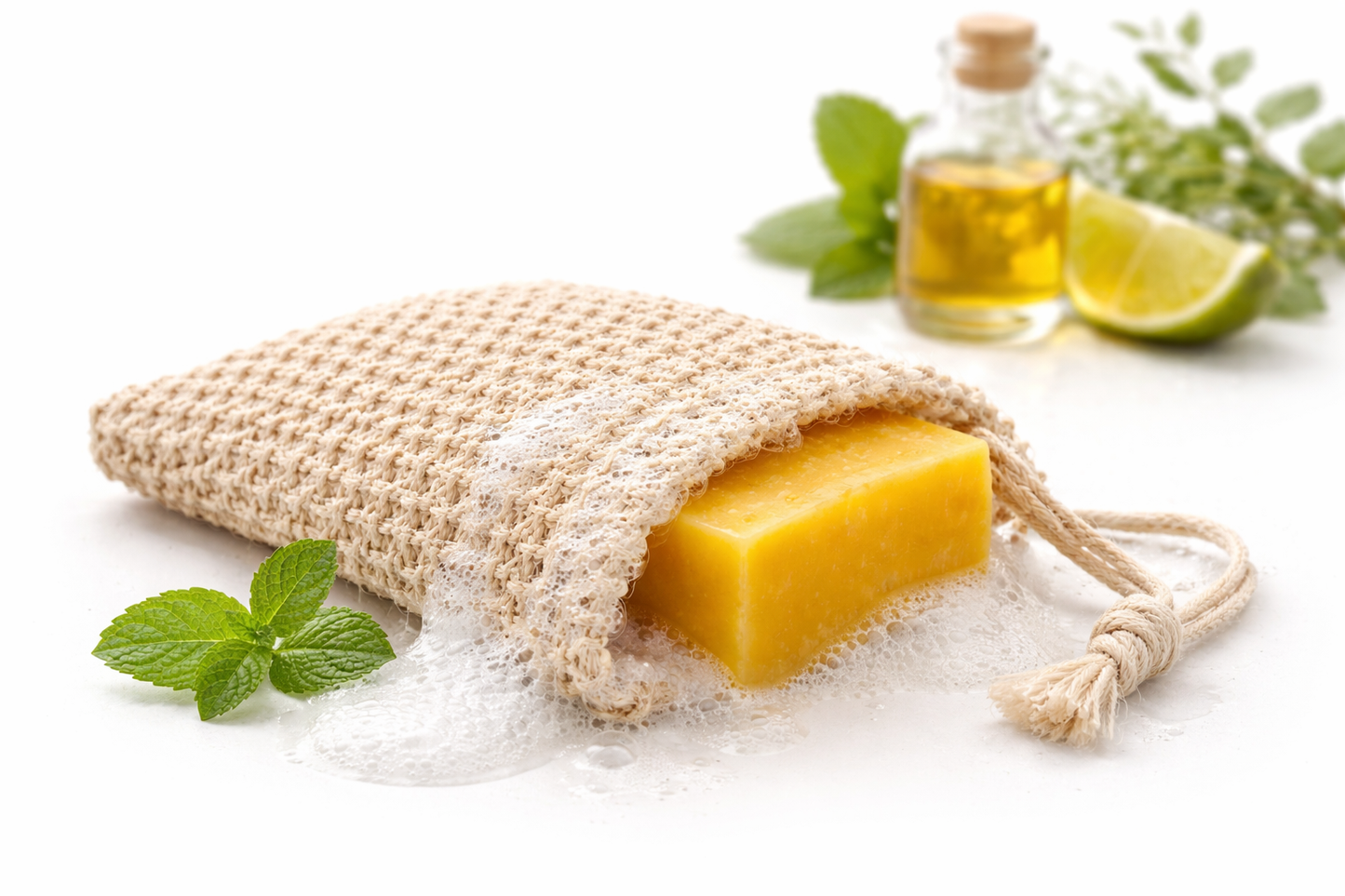 NATURAL SISAL SOAP BAG
